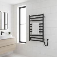 6.1.0501.06.BM Рушникосушка ел. HF York 770х530 чорний мат, в комплекті з прих.підкл (1 сорт) Hygge Family фото 6