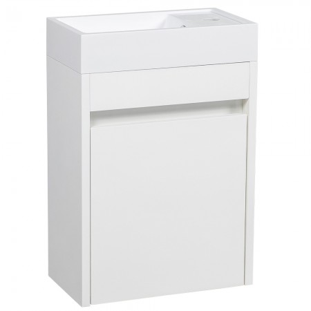 15453 Вінтаж )Тумба підвісна з раковиною-40 mini, білий глянець (1 сорт) Аква Родос