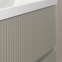 131773+127437 Тумба VORA 100 2  ящ,  зі стільницею,SAND MATT (1 сорт) ROYO фото 3