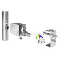 3.0.0900.0.P Комплект прихованого підключення мереж.дроту для круглого стояка, полір.нерж. (може бут Mario