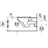 2559090000 DuraStyle  Унітаз підвісний безобідковий, білий (1 сорт) DURAVIT фото 2