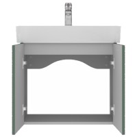 484060E Flow Тумба 60 з умивальником та ручками, смарагдовий матовий (1 сорт) Devit фото 3