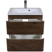 7682 Тумба Акцент (каштан) з умивальником Альфа 70 см (консольна) (1 сорт) Аква Родос фото 4