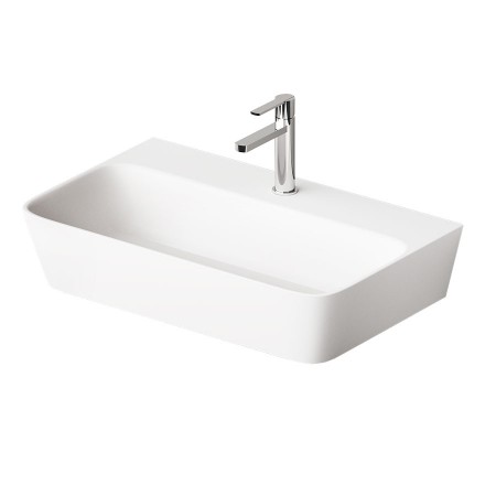 IQUA/00  QUADRO Раковина 70см, із литого штучного каменю, колір білий глянець (1 сорт) PAA