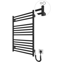 6.1.0302.06.BM Рушникосушка ел. HF Greenwich 770х530 чорний мат, в комплекті з прих.підкл (1 сорт) Hygge Family фото 6