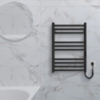 6.1.0300.06.BM Рушникосушка ел. HF Greenwich 570x430 чорний мат, в комплекті з прих.підкл (1 сорт) Hygge Family фото 4