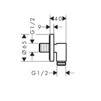 28882000 HG FixFit Fine S Шлангове підключення, хром (1 сорт) HANSGROHE фото 1