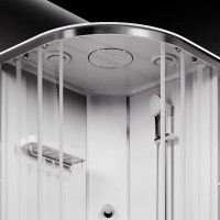 W94C-401-100MT X-Joy кабіна душова  100x100, 1/4 кола,  профіль мат.хром, скло прозоре (1 сорт) AM.PM фото 3