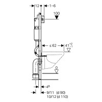 111.153.00.1  Duofix інсталяція для підвісного унітазу (1 сорт) Geberit фото 2