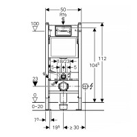 111.153.00.1  Duofix інсталяція для підвісного унітазу (1 сорт) Geberit фото 1