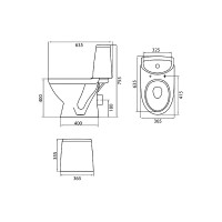 L89208000 Runa унітаз-компакт з дюропласт сидінням з мікроліфтом, г/в, 3/6л, н/п (1 сорт) KOLO фото 2