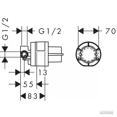 13620180 Внутрішня частина змішувача (1 сорт) HANSGROHE