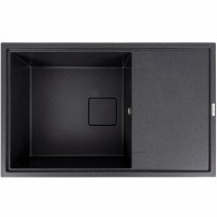 7850 GALANS  Кухонна мийка гранітна 780*500*200, карбон (1 сорт) Valeso фото 6