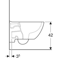 502.826.00.1  Підвісний унітаз воронкоподібний Geberit Modo, прямокутна форма, закрита форма, Rimfre Geberit фото 4