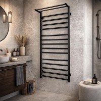 AL5001200EBS ALLROUND Рушникосушарка електрична П15 500х1200 з чорної сталі, колір чорний матовий (1 Devit фото 4