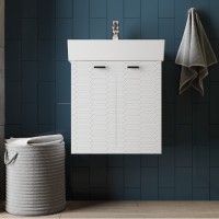 484050W Flow Тумба 50 з умивальником та ручками, білий матовий (1 сорт) Devit фото 6