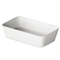 IQUAON/00 Раковина QUADRO ON з литого (штучного) каменю, колір білий глянець (1 сорт) PAA