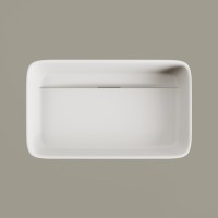 IQUAON/00 Раковина QUADRO ON з литого (штучного) каменю, колір білий глянець (1 сорт) PAA фото 3