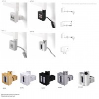 WLWAT065050KS96E8TS1D Рушникосушка електрична Terma WARP T 655*500 ,колір Soft 9016 (білий мат - ефе Terma