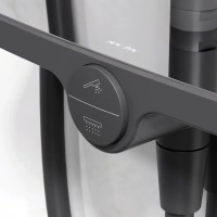 F0780222 Like Душова система  з верхнім душем 250мм, чорний мат (1 сорт) AM.PM фото 4