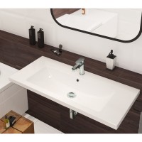 Умивальник меблевий COMO 80 з отвором для змішувача, з переливом, білий глянець (картон) без логотип CERSANIT-С Україна фото 3