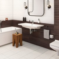 Умивальник меблевий COMO 80 з отвором для змішувача, з переливом, білий глянець (картон) без логотип CERSANIT-С Україна фото 4