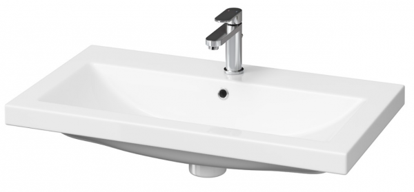 Умивальник меблевий COMO 80 з отвором для змішувача, з переливом, білий глянець (картон) без логотип CERSANIT-С Україна