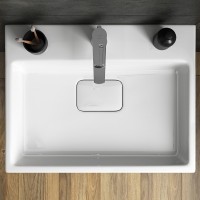 K118-006 VIRGO Раковина меблева  60, з отвором для змішувача, білий глянець (1 сорт) CERSANIT-С Україна фото 5