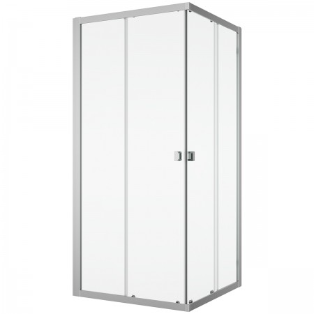 D20SE21004007 Arelia Душова кабіна з розсувними дверима, 1000х1000 мм,  кутовий вхід, скло прозоре,  Ronal