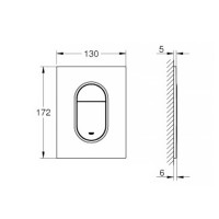 37624SH0 Arena Cosmopolitan, накладна панель змиву, біла (1 сорт) Grohe фото 1