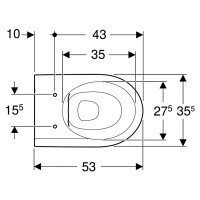 501.661.00.1 iCon Унітаз підвісний без обідка, 6л, 530мм, колір білий (1 сорт) Geberit фото 1