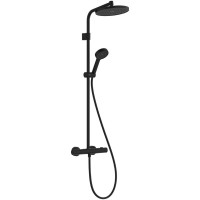 28078670 HG Activera S Душова система Showerpipe 240 1jet EcoSmart з Ecostat Fine Varia, чорний мато HANSGROHE
