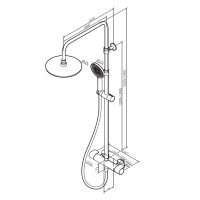 F0785A400 X-Joy, F0785A400  X-Joy, душ.система:  зм-ач д/душу з термостатом, душ.штанга,верхній душ  AM.PM фото 1