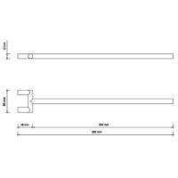 0523500 MK HTH1 N  Рушникотримач, хром (1 сорт) DECOR WALTHER фото 1