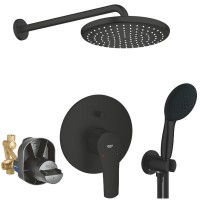 UA26415SC8 Eurosmart OHM набір для комплектації душа, 2 споживачі, чорний матовий (1 сорт) Grohe