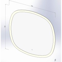 4409090 Ovale Дзеркало 900х900 з тачсенсором, LED підсвідкою та підігрівом (1 сорт) Devit фото 2