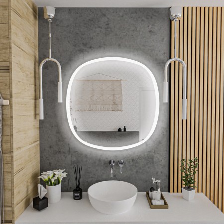 4409090 Ovale Дзеркало 900х900 з тачсенсором, LED підсвідкою та підігрівом (1 сорт) Devit