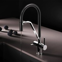 F8F07802 Func, Змішувач для кухні з каналом для питної води і гнучким виливом, хром,чорн (1 сорт) AM.PM фото 7