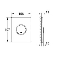 38765P00 Nova Cosmopolitan, накладна панель змиву, хром матовий (1 сорт) Grohe фото 1