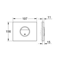 38765P00 Nova Cosmopolitan, накладна панель змиву, хром матовий (1 сорт) Grohe фото 2