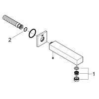 13303000 EUROCUBE Вилив для ванни, настінний монтаж , 170 мм (1 сорт) Grohe фото 4