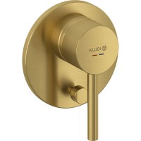 38716N076 KLUDI BOZZ Зовнішня частина змішувача для ванни/душу, брашоване золото (1 сорт) Kludi