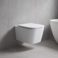 3050120 Fly Підвісний безобідковий унітаз з кришкою soft-close, білий глянець (1 сорт) Devit фото 2