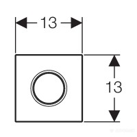 116.011.21.5 Sigma01 Клавіша д/уриналу, колір хром глянець (1 сорт) Geberit