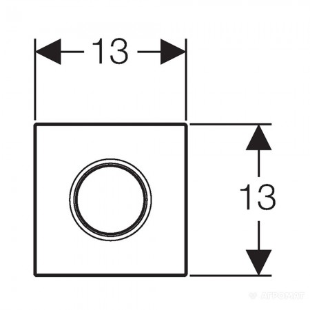 116.011.21.5 Sigma01 Клавіша д/уриналу, колір хром глянець (1 сорт) Geberit