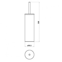 GW05 38 04 03 Щітка д/унітазу, нержавіюча сталь, чорна матова (1 сорт) GENWEC фото 3