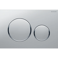 115.882.JQ.1 Sigma20 round Клавіша з подвійним змивом,легкоочисна поверхня,хром матовий/хром глянцев Geberit