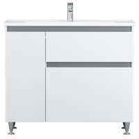 M85-FSL10026-WC10026WG38 X-Joy, База з раковиною M85AWCC1002WG, на підлогу, 100 см, ліва, 2 ящика,   AM.PM