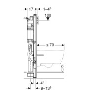 111.375.00.6 Duofix інсталяція д/підв. унітазу, 112 см, із змивним бачком прихованого монтажу Sigma  Geberit фото 3