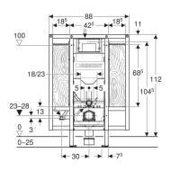 111.375.00.6 Duofix інсталяція д/підв. унітазу, 112 см, із змивним бачком прихованого монтажу Sigma  Geberit фото 2